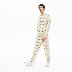 Men's LIVE Hooded Print Fleece Sweatshirt / Lacoste
