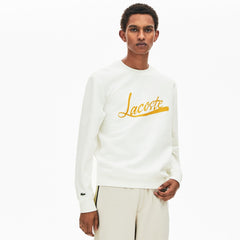 Men's Signature Print Crew Neck Sweatshirt / Lacoste