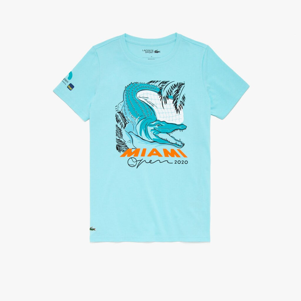 Women's SPORT Miami Open Crocodile Print T-shirt / Lacoste