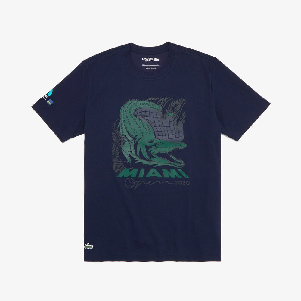 Men's SPORT Miami Open Crocodile Print T-shirt / Lacoste