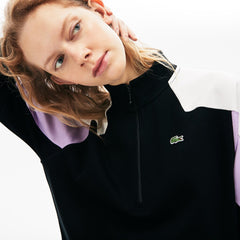 Women's LIVE Colorblock Cotton Zip Sweatshirt Dress / Lacoste