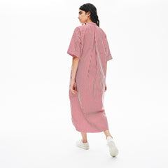 Women's LIVE Striped Cotton Maxi Dress / Lacoste