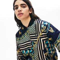 Women's LIVE Lightweight Scarf-Print Bomber Jacket / Lacoste