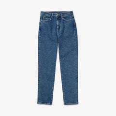 Women's LIVE High-Rise Washed Cotton Jeans / Lacoste