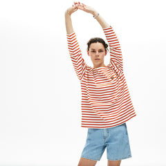 Women's Cotton Nautical Striped T-Shirt / Lacoste
