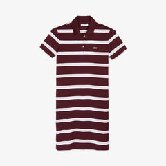 Women's Striped Stretch Cotton Polo Dress / Lacoste