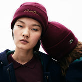 Unisex LIVE Signature Embroidered Cashmere-Blend Beanie / Lacoste
