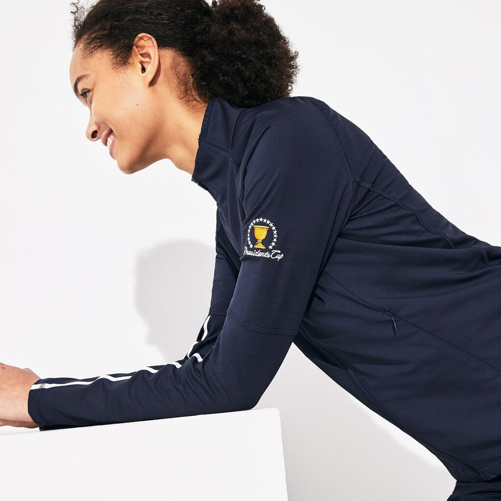 Women's Presidents Cup Breathable Stretch Zip Golf Sweatshirt / Lacoste