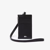Men's Fitzgerald Leather Neck Strap Zippered Card Holder / Lacoste