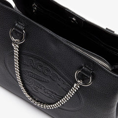 Women's Croco Crew Grained Leather Bucket Bag / Lacoste