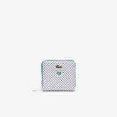 Women's Roland Garros Panama Hat Print Small Zippered Wallet / Lacoste