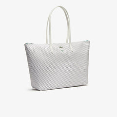 Women's Roland Garros Panama Hat Print Zippered Tote / Lacoste