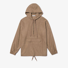 Unisex Fashion Show Hooded Solid Virgin Wool Jacket / Lacoste