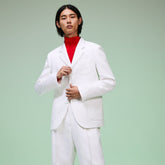 Men's Fashion Show Solid Blazer with Chest Pocket / Lacoste