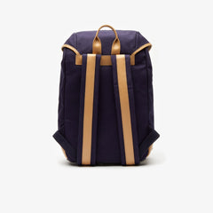 Men's Leather Finishes Cotton Flap Backpack / Lacoste