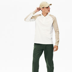 Men's Long-Sleeved Colorblock Piqué Polo Shirt / Lacoste