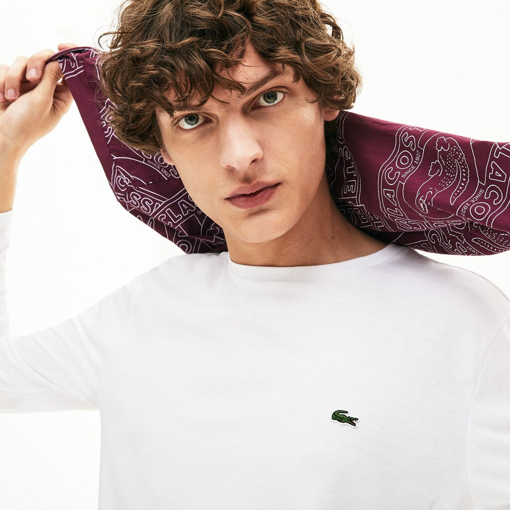Men's Crew Neck Pima Cotton Jersey T-shirt / Lacoste