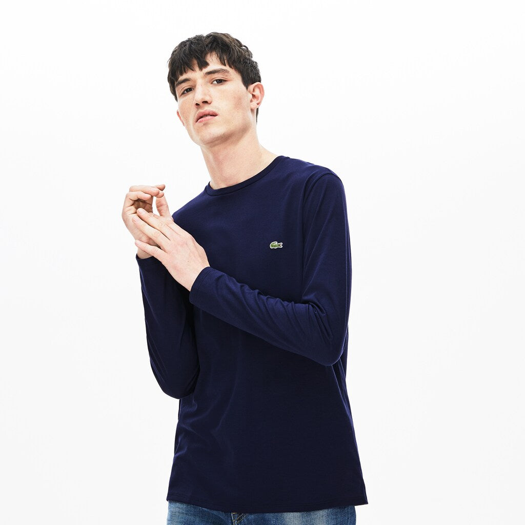 Men's Crew Neck Pima Cotton Jersey T-shirt / Lacoste