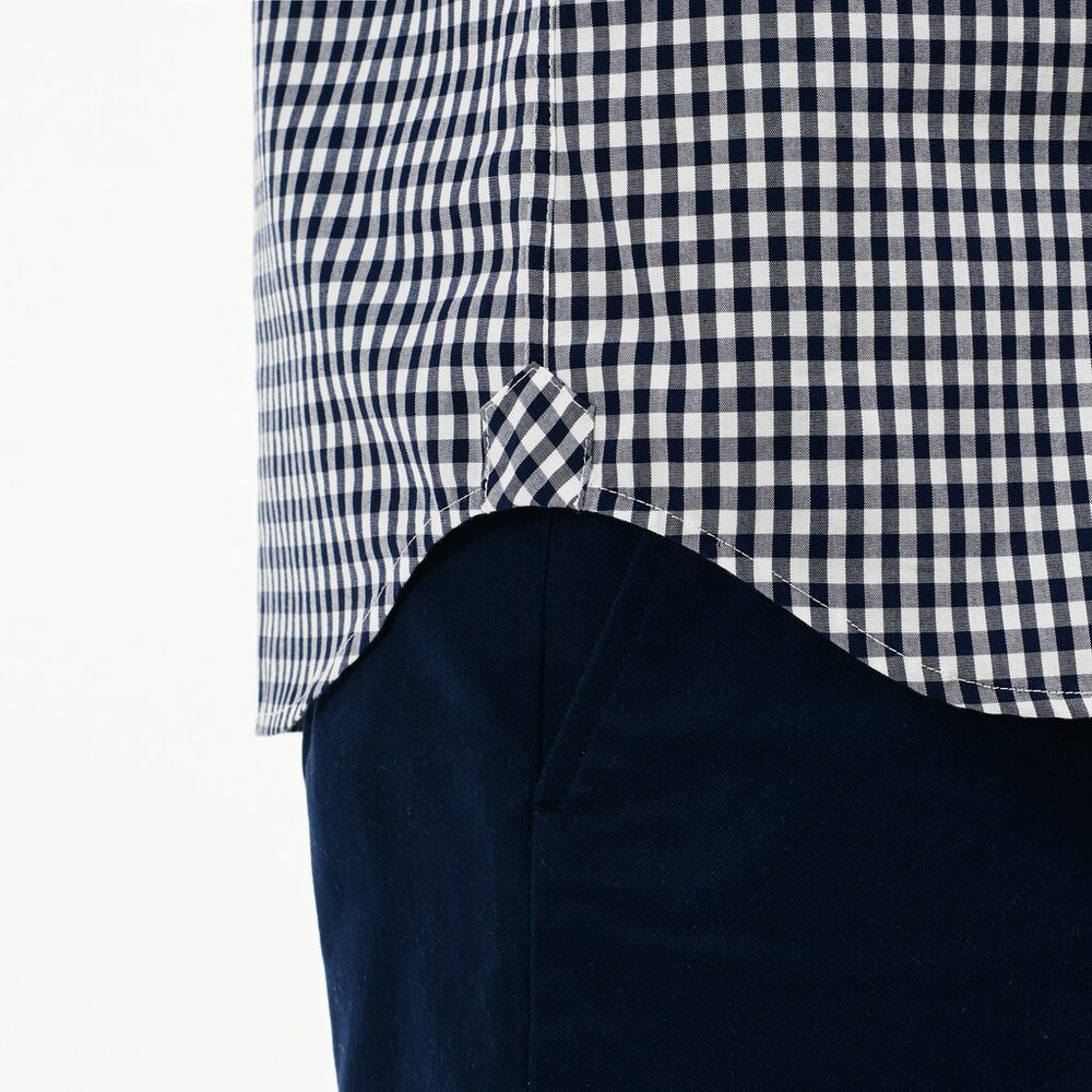 Men's Regular Fit Mini Check Poplin Shirt / Lacoste