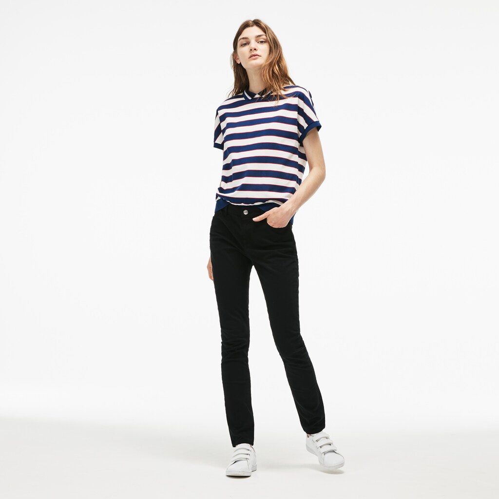 Women's Slim Fit Stretch Cotton Denim Jeans / Lacoste