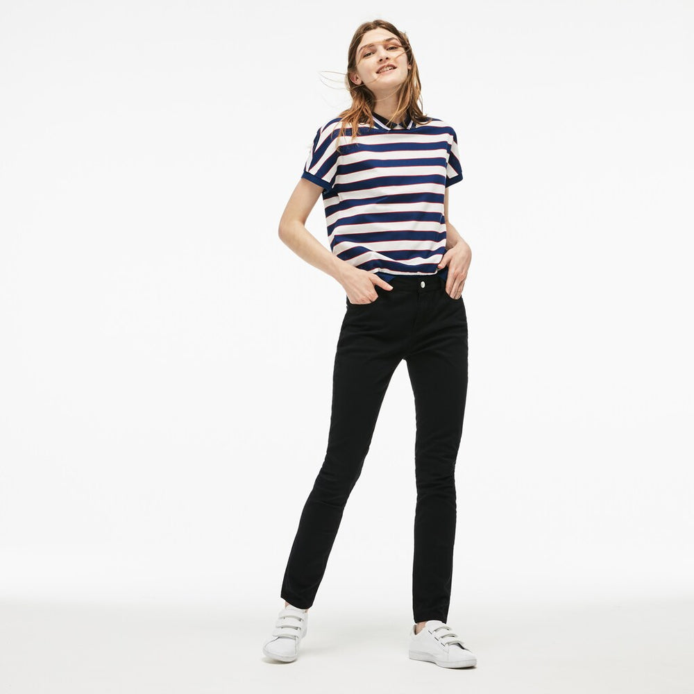 Women's Slim Fit Stretch Cotton Denim Jeans / Lacoste