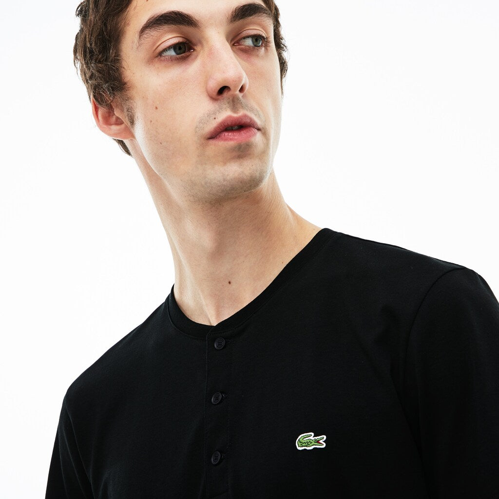 Men's Regular Fit Pima Cotton Henley T-shirt / Lacoste