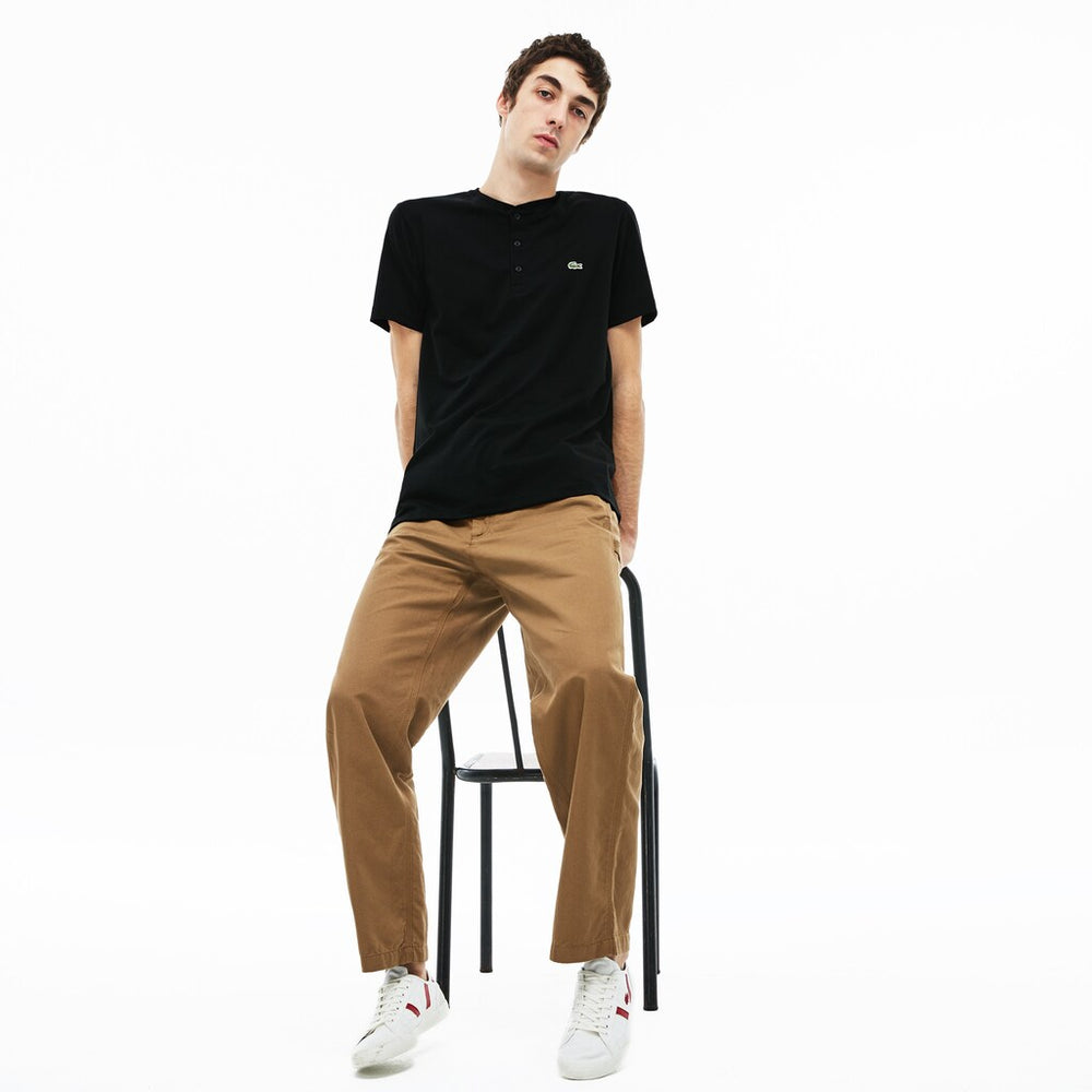 Men's Regular Fit Pima Cotton Henley T-shirt / Lacoste