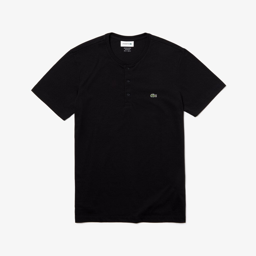 Men's Regular Fit Pima Cotton Henley T-shirt / Lacoste
