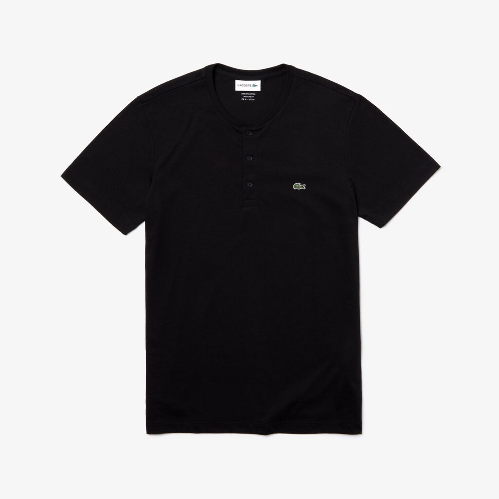 Men's Regular Fit Pima Cotton Henley T-shirt / Lacoste