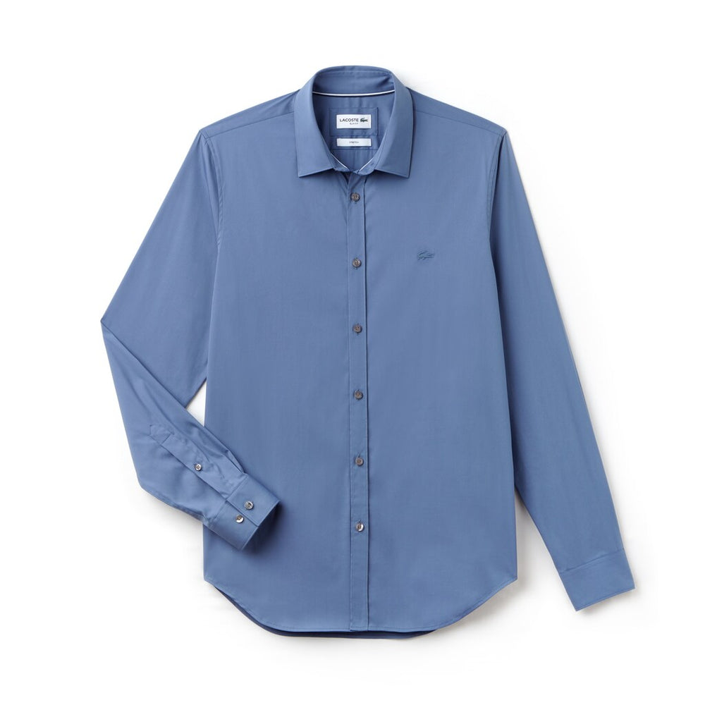 Men's Slim Fit Stretch Cotton Poplin Shirt / Lacoste