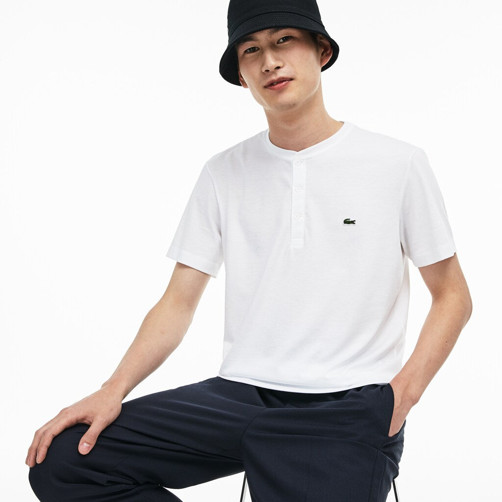 Men's Regular Fit Pima Cotton Henley T-shirt / Lacoste