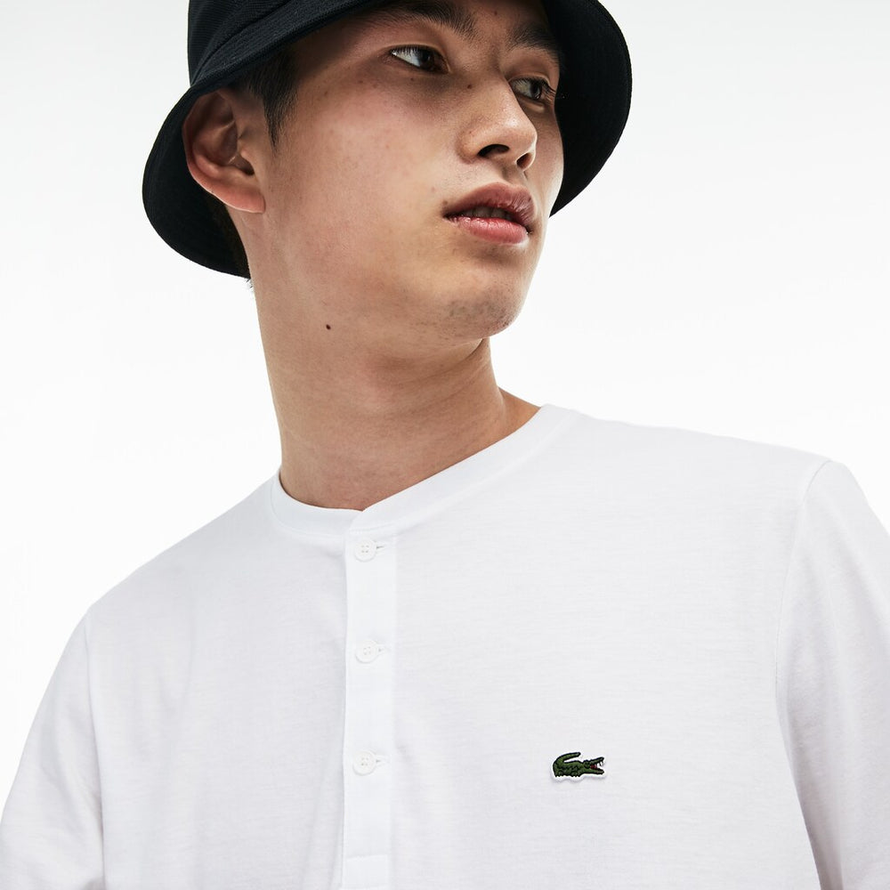 Men's Regular Fit Pima Cotton Henley T-shirt / Lacoste