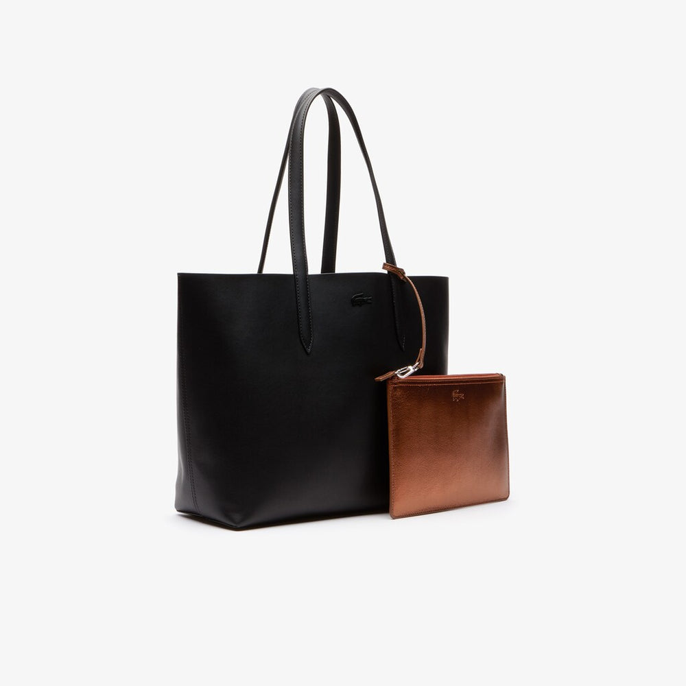Women's Anna Reversible Matte And Iridescent Leather Tote / Lacoste