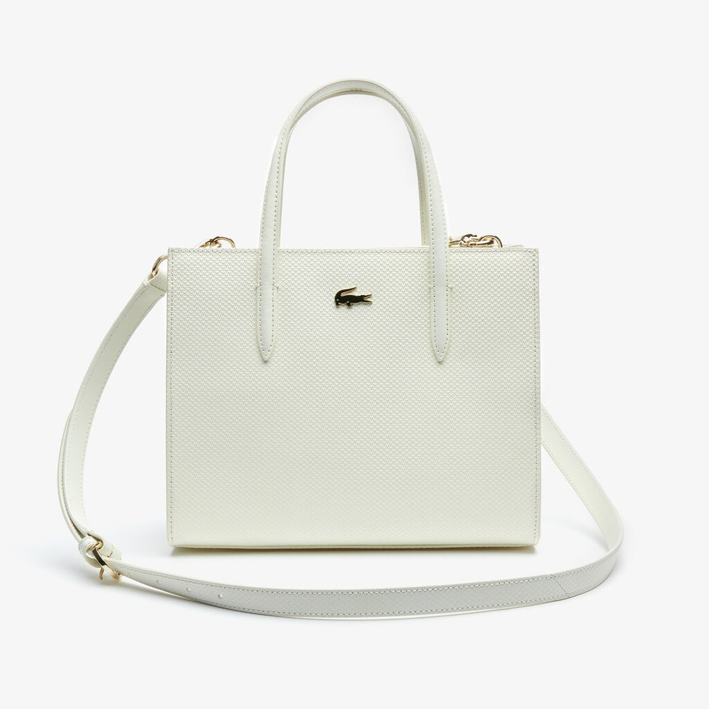 Women's Chantaco Dual Carry Piqué Zip Leather Tote / Lacoste
