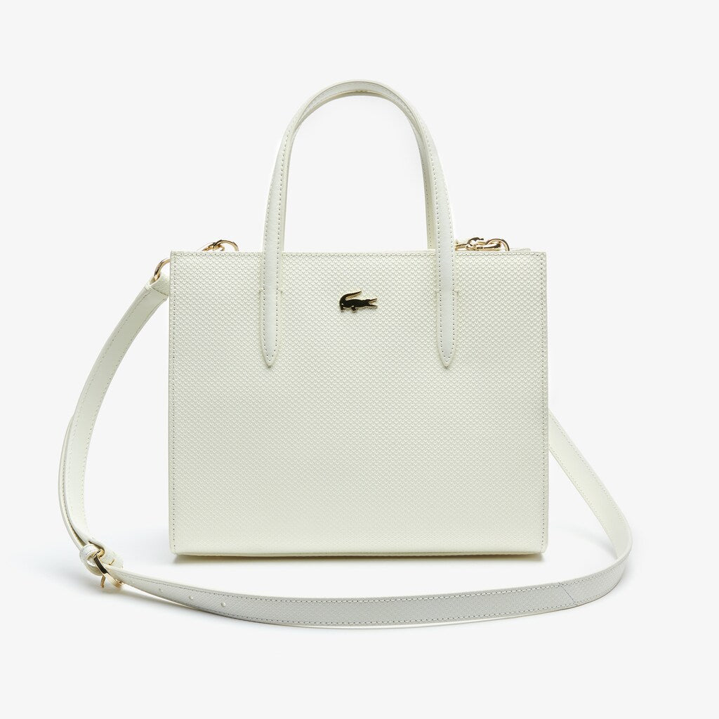 Women's Chantaco Dual Carry Piqué Zip Leather Tote / Lacoste