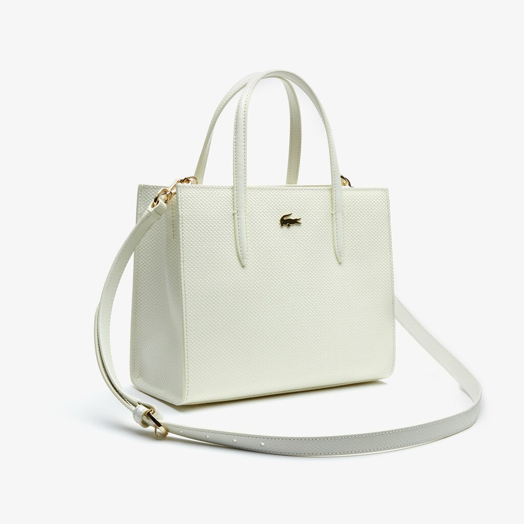 Women's Chantaco Dual Carry Piqué Zip Leather Tote / Lacoste