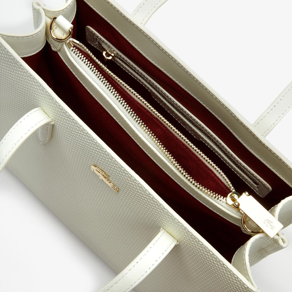 Women's Chantaco Dual Carry Piqué Zip Leather Tote / Lacoste