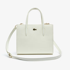 Women's Chantaco Dual Carry Piqué Zip Leather Tote / Lacoste