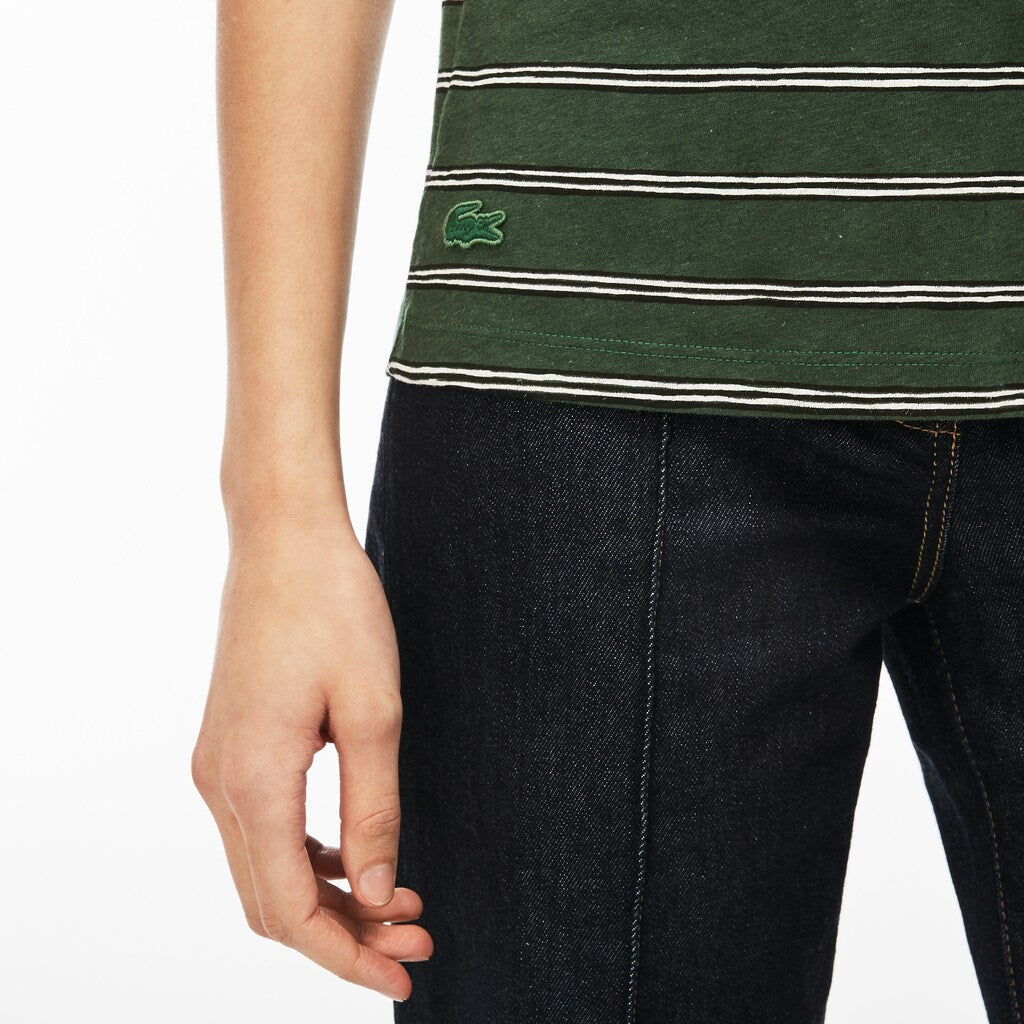 Women's Cotton And Linen T-Shirt / Lacoste