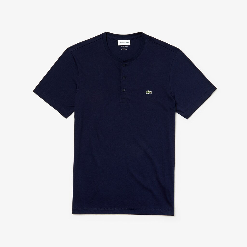 Men's Regular Fit Pima Cotton Henley T-shirt / Lacoste