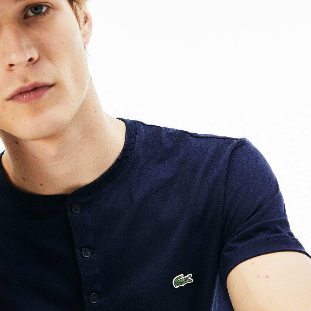 Men's Regular Fit Pima Cotton Henley T-shirt / Lacoste