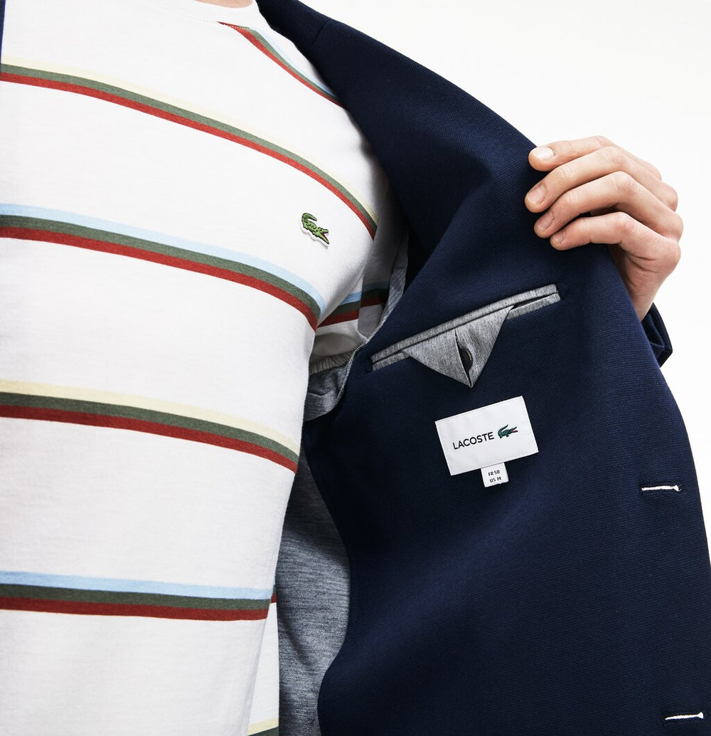 Men's Stretch Cotton Jersey Piqué Blazer / Lacoste