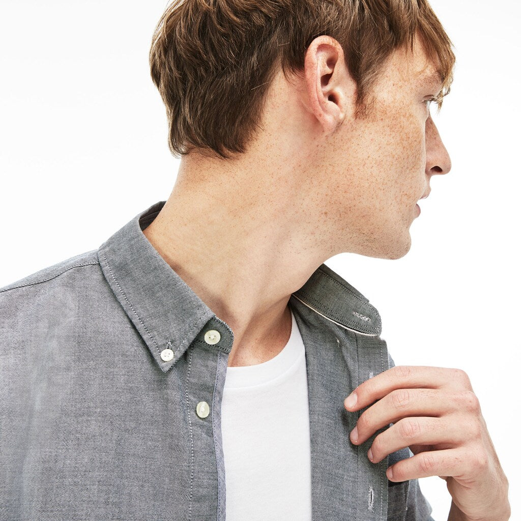 Men's Regular Fit Cotton Oxford Shirt / Lacoste