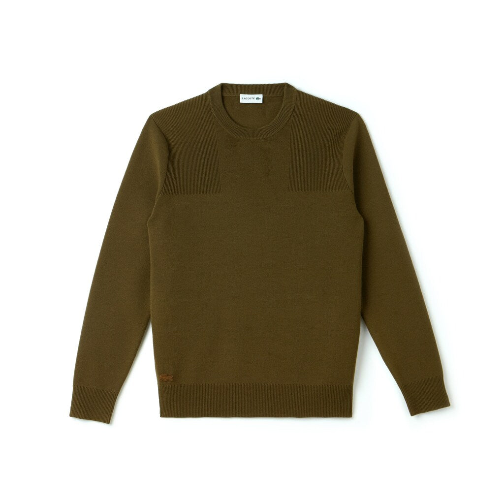 Men's Crew Neck Technical Knit Sweater / Lacoste