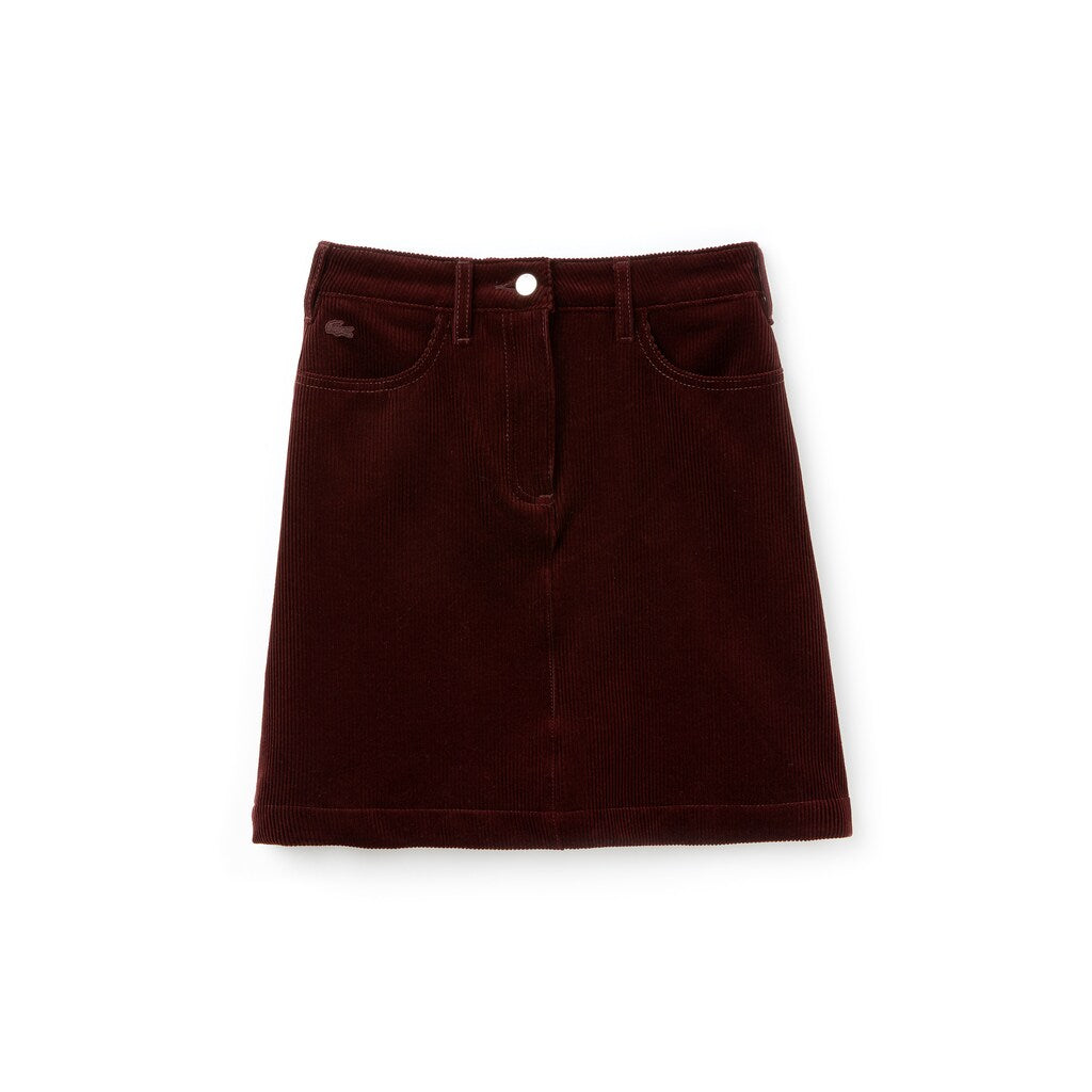 Women's Ribbed Stretch Velour A-Line Skirt / Lacoste