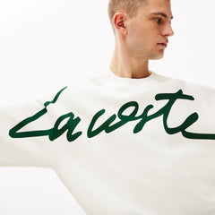 Unisex LIVE Signature Texturized Fleece Sweatshirt / Lacoste