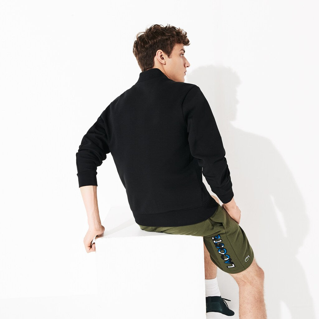 Men's SPORT Quilted Cotton Blend Fleece Bomber Jacket / Lacoste