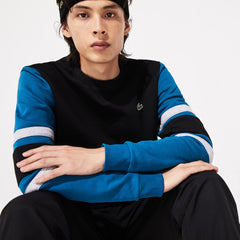 Men's SPORT Striped-Sleeve Fleece Sweatshirt / Lacoste