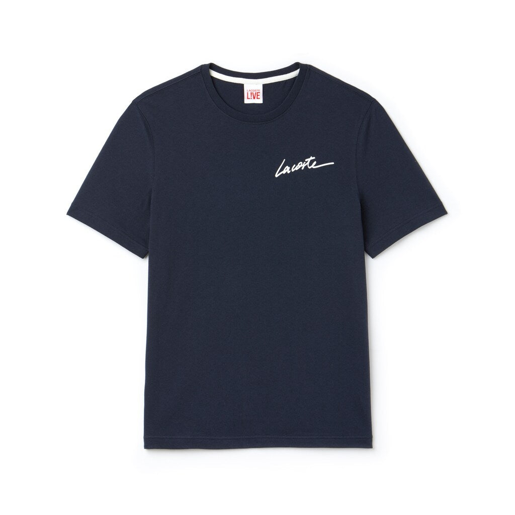 Men's LIVE Crew Neck Signature Jersey T-shirt / Lacoste