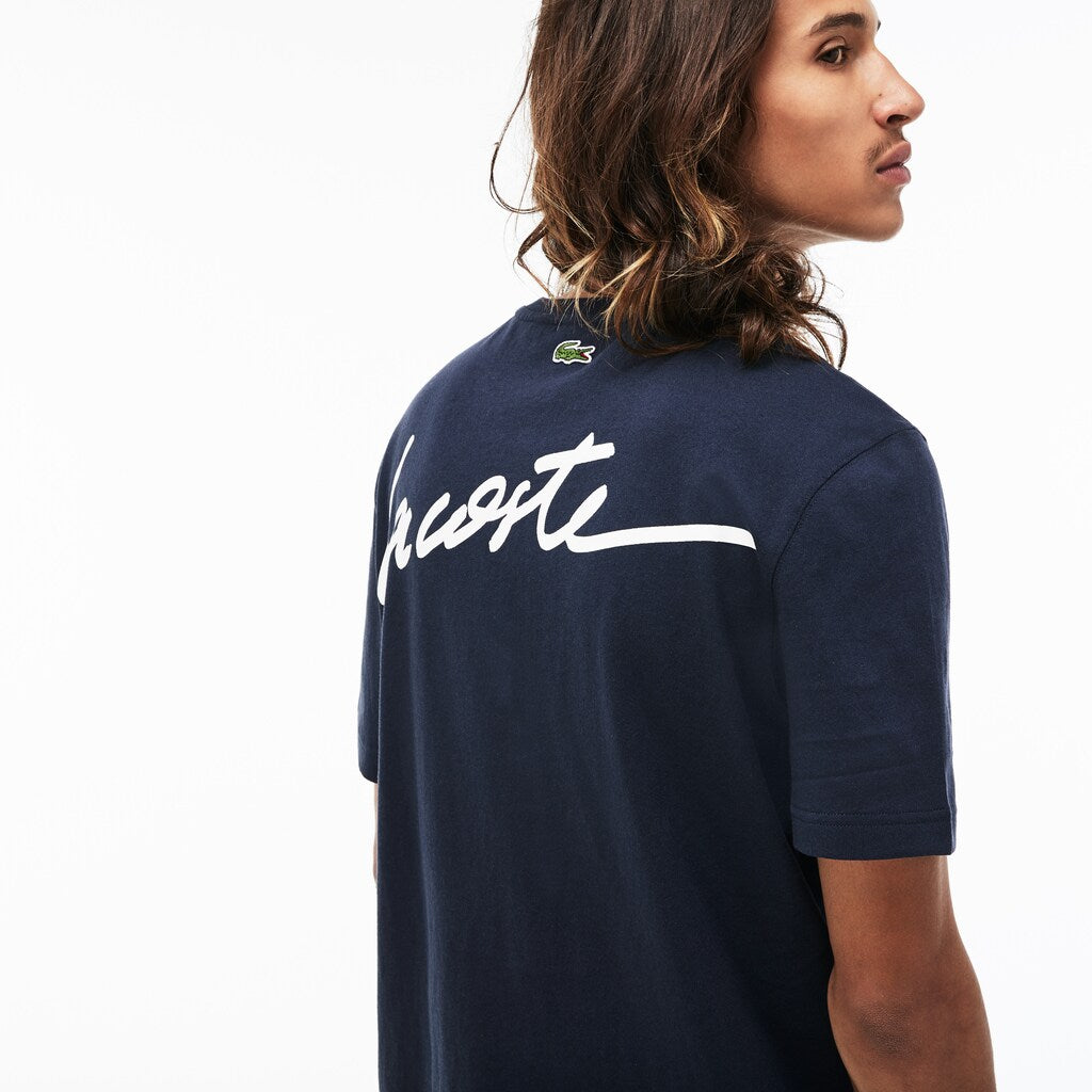 Men's LIVE Crew Neck Signature Jersey T-shirt / Lacoste